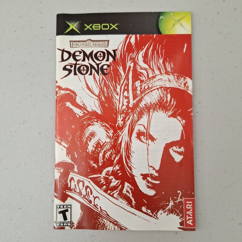 Demon Stone Forgotten Realms XBOX Instruction Manual Only